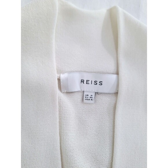 REISS Layla Knitted Wrap  Dress  Ivory  Black Size US 4 - Picture 6 of 10